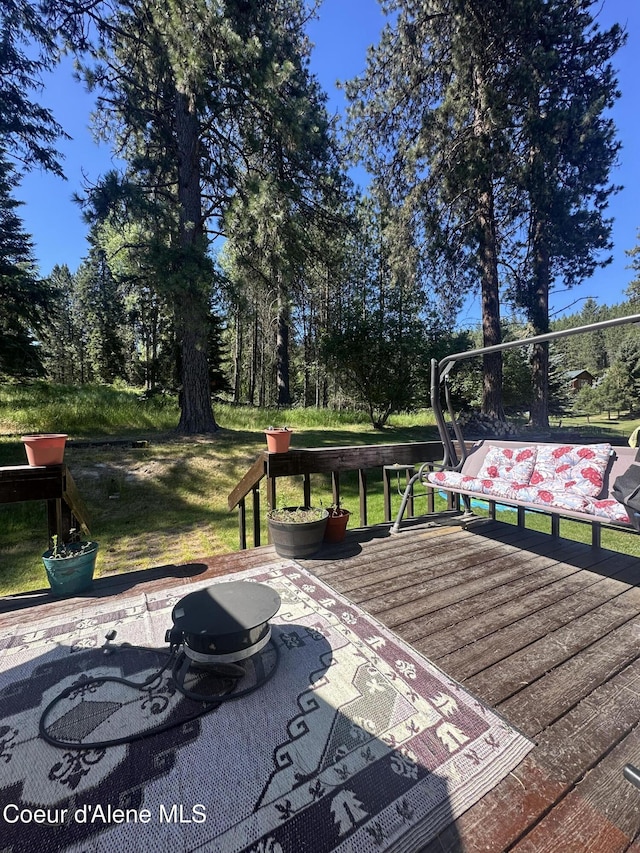 1150 Elm Dr, Saint Maries, ID 83861 - view of wooden deck