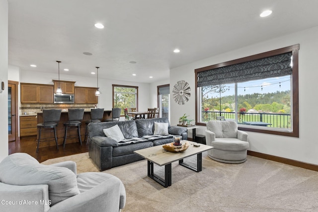 13408 E Copper River Ln, Spokane, WA 99206 - living room featuring recessed lighting