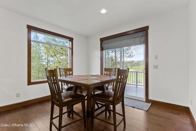 13408 E Copper River Ln, Spokane, WA 99206 - dining area with wood finished floors and recessed lighting