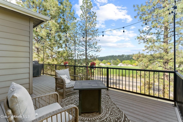13408 E Copper River Ln, Spokane, WA 99206 - wooden terrace featuring grilling area