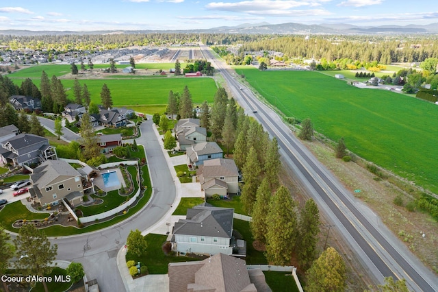 13408 E Copper River Ln, Spokane, WA 99206 - aerial view of residential area featuring a mountain backdrop