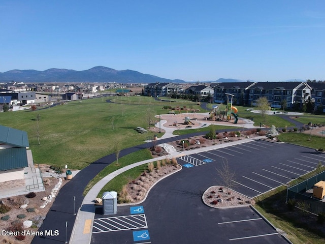 2848 N O Connor Blvd, Post Falls, ID 83854 - aerial view of residential area featuring a mountainous background
