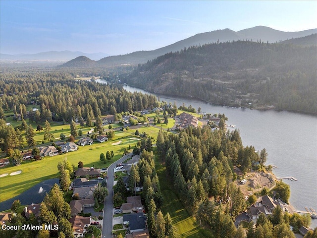 5276 W Racquet Rd Unit 9, Rathdrum, ID 83858 - aerial overview of property's location featuring a forest and a water and mountain view