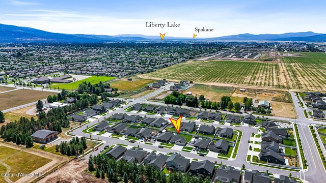 3631 N Britton Rd, Post Falls, ID 83854 - view of property location with a mountain backdrop and farmland