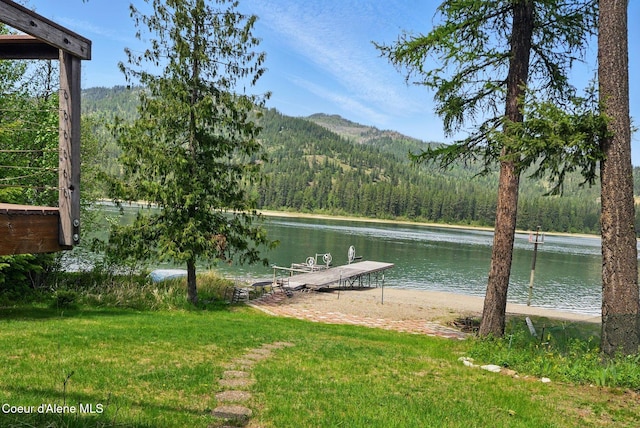 527 W Seneacquoteen, Priest River, ID 83856 - dock area featuring a forest view and a water and mountain view