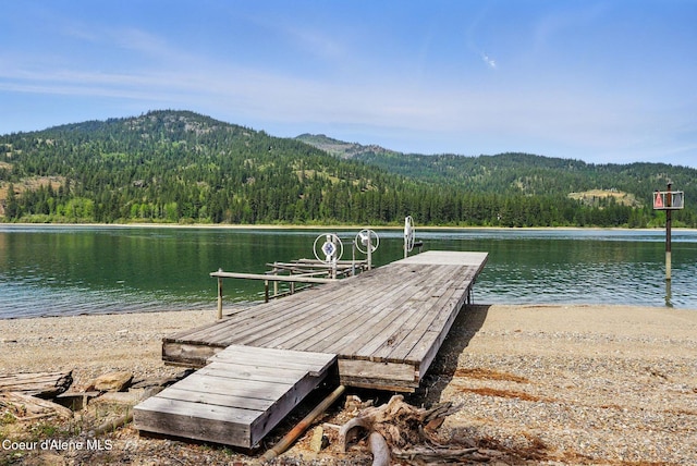 527 W Seneacquoteen, Priest River, ID 83856 - dock featuring a forest view and a water and mountain view