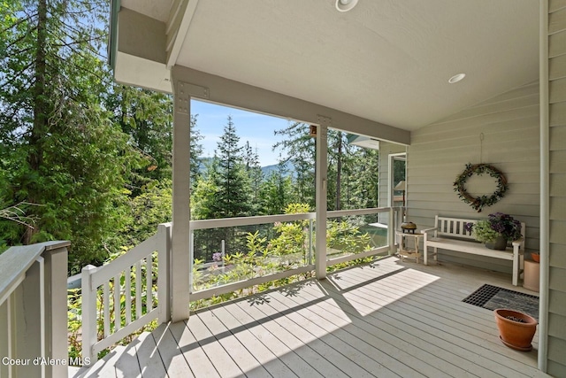 38 S Quail Run Unit B, Sandpoint, ID 83864 - view of wooden deck