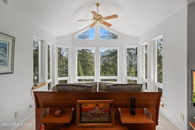 38 S Quail Run Unit B, Sandpoint, ID 83864 - sunroom / solarium featuring lofted ceiling and baseboards