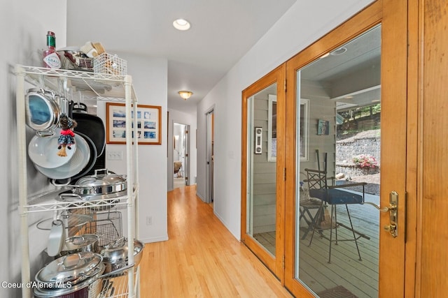 38 S Quail Run Unit B, Sandpoint, ID 83864 - corridor with light wood finished floors and recessed lighting