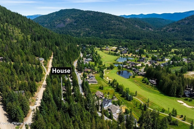 38 S Quail Run Unit B, Sandpoint, ID 83864 - bird's eye view of a water and mountain view and a local golf course