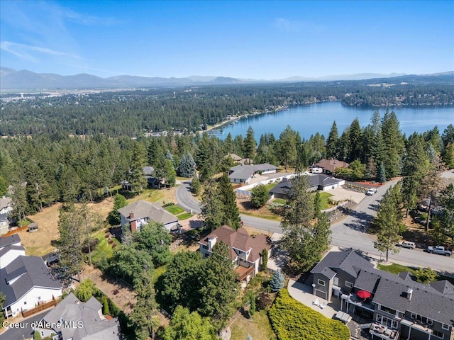 2699 E Packsaddle Dr, Coeur Dalene, ID 83815 - aerial view of residential area featuring a forest and a water and mountain view