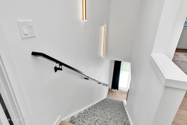 114 E Hattie, Coeur Dalene, ID 83814 - stairs with wood finished floors and baseboards