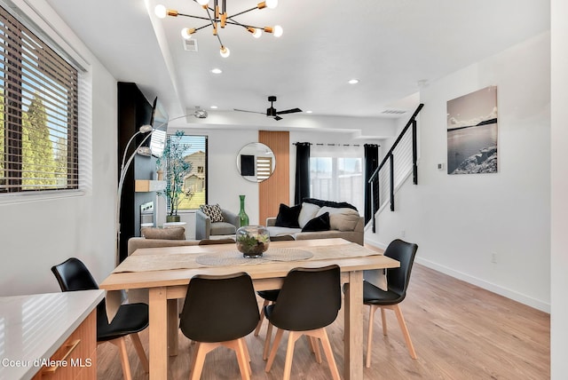 114 E Hattie, Coeur Dalene, ID 83814 - dining space featuring a chandelier, recessed lighting, and light wood finished floors