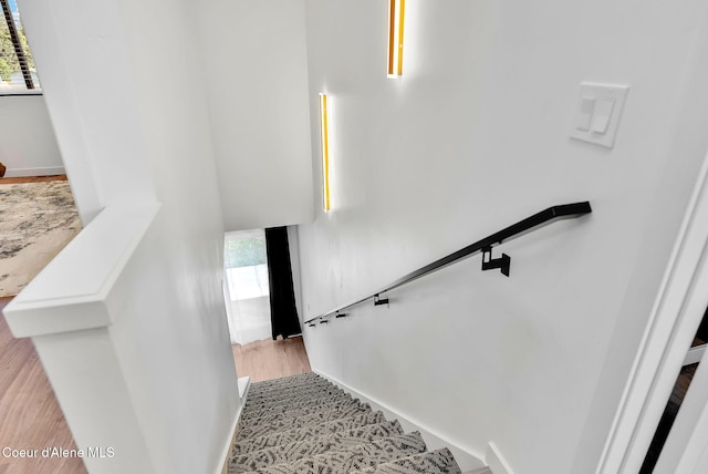 114 E Hattie, Coeur Dalene, ID 83814 - staircase featuring wood finished floors and baseboards