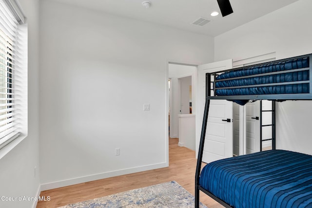 114 E Hattie, Coeur Dalene, ID 83814 - bedroom featuring wood finished floors, a ceiling fan, and recessed lighting