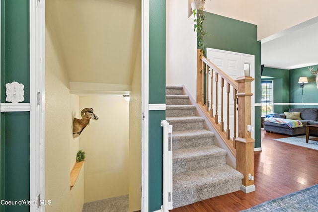 703 W Angus Ct, Post Falls, ID 83854 - stairway with wood finished floors