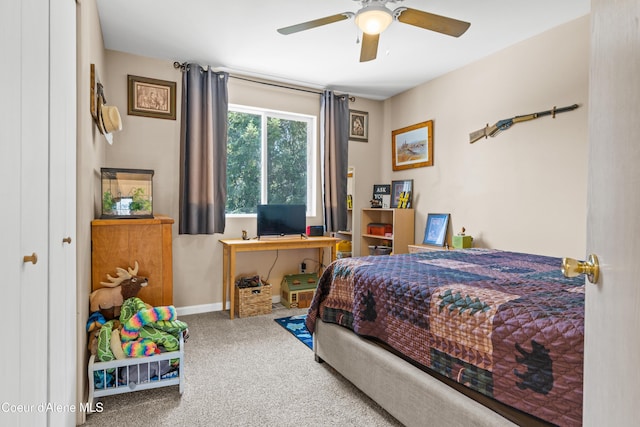 703 W Angus Ct, Post Falls, ID 83854 - bedroom with carpet floors and a ceiling fan