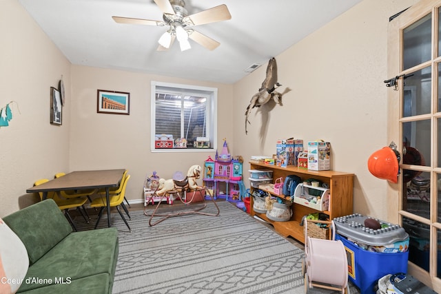 703 W Angus Ct, Post Falls, ID 83854 - rec room featuring a ceiling fan and baseboards