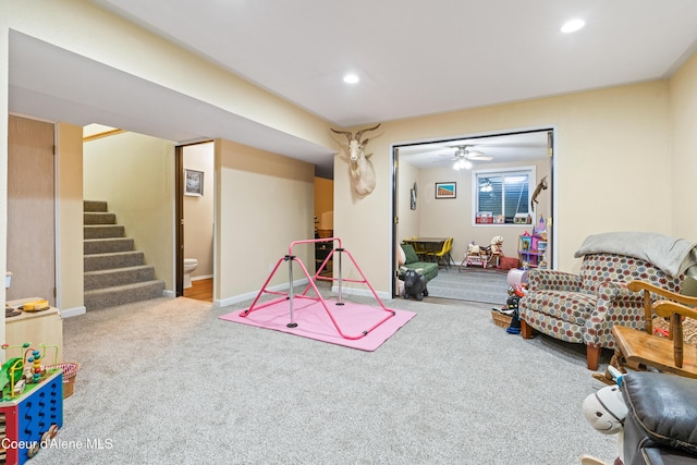 703 W Angus Ct, Post Falls, ID 83854 - game room featuring carpet and recessed lighting