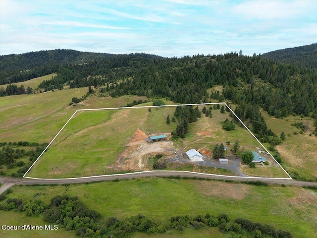 3297 Minaloosa Valley Rd, Plummer, ID 83851 - view of rural area featuring a heavily wooded area and property boundaries highlighted