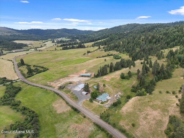 3297 Minaloosa Valley Rd, Plummer, ID 83851 - aerial view of property's location with mountains and rural landscape