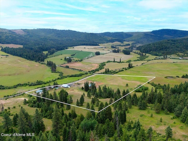 3297 Minaloosa Valley Rd, Plummer, ID 83851 - view of rural area featuring property boundaries highlighted and a mountain backdrop