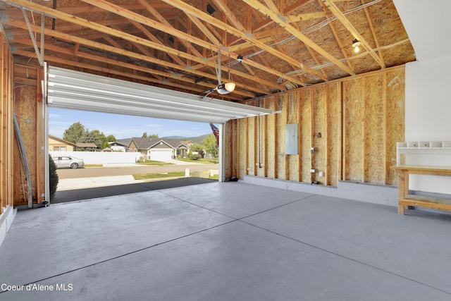 13388 N Polaris St, Rathdrum, ID 83858 - garage with electric panel and a residential view