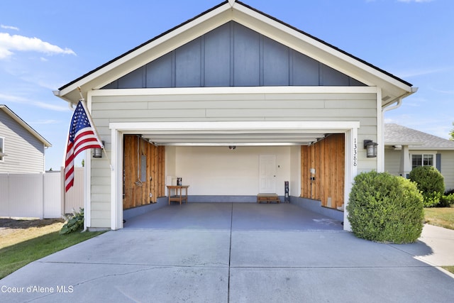 13388 N Polaris St, Rathdrum, ID 83858 - garage with concrete driveway