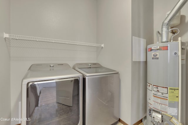 13388 N Polaris St, Rathdrum, ID 83858 - laundry room with gas water heater and washer and dryer