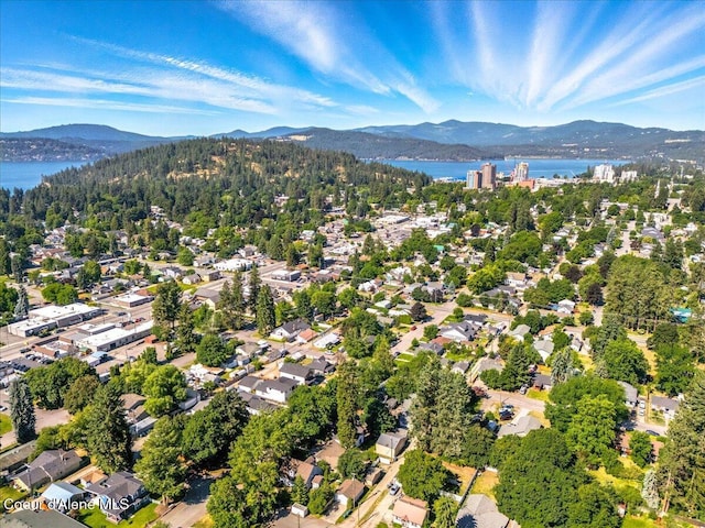1613 E Coeur D Alene Ave, Coeur Dalene, ID 83814 - aerial view of property's location with a water and mountain view