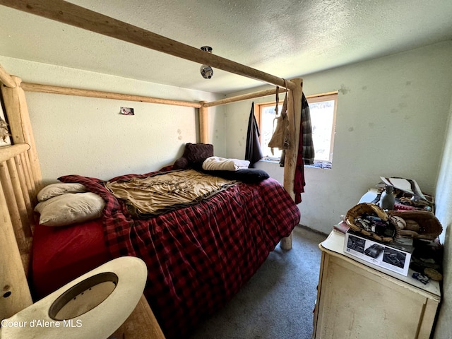 1484 W Elkhorn Meadows Rd, Fernwood, ID 83830 - bedroom with carpet and a textured ceiling