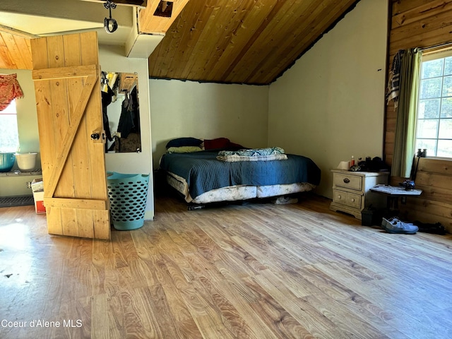 1484 W Elkhorn Meadows Rd, Fernwood, ID 83830 - bedroom with wood finished floors and vaulted ceiling