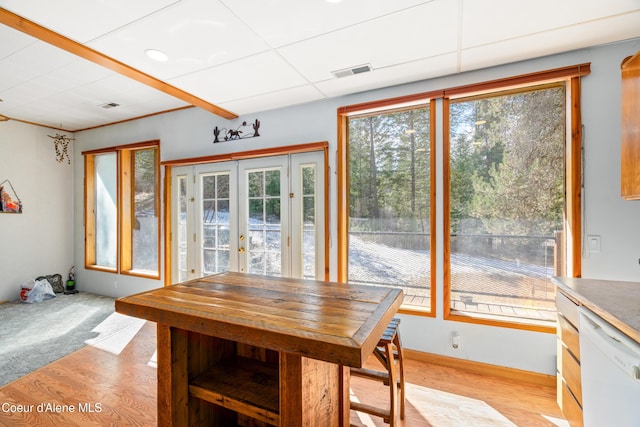 5341 Hoo Doo Loop, Oldtown, ID 83822 - dining room with french doors and light wood finished floors