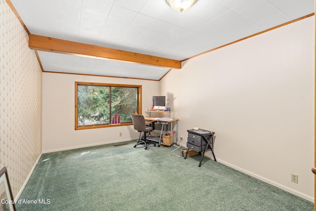 5341 Hoo Doo Loop, Oldtown, ID 83822 - carpeted office space featuring wallpapered walls