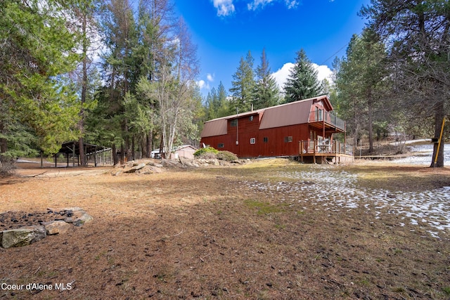 5341 Hoo Doo Loop, Oldtown, ID 83822 - view of yard with a wooden deck and view of wooded area