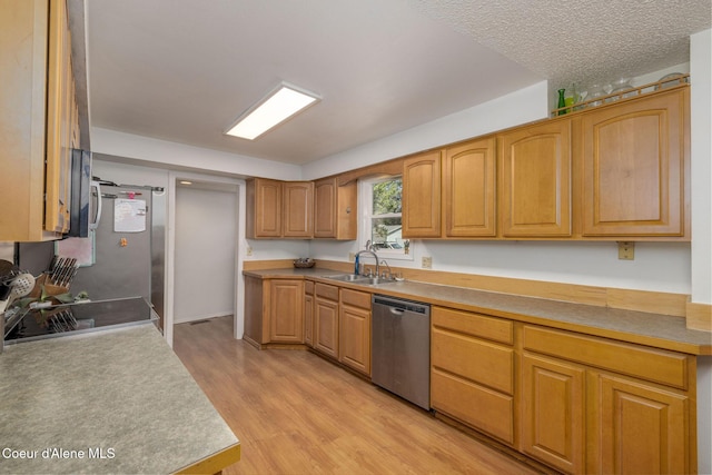 1814 E Jenny Lynn Ln, Coeur Dalene, ID 83815 - kitchen featuring dishwasher, light wood-style flooring, stove, and light countertops