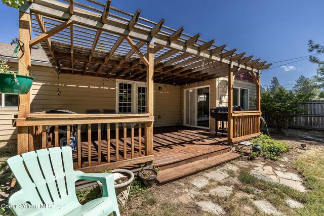 1814 E Jenny Lynn Ln, Coeur Dalene, ID 83815 - deck with a pergola and area for grilling
