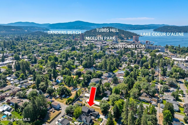 838 N Government Way, Coeur Dalene, ID 83814 - bird's eye view of a water and mountain view