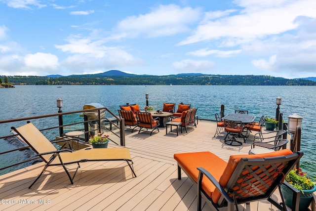 1750 W Valhalla Rd, Coeur Dalene, ID 83814 - deck with a water and mountain view