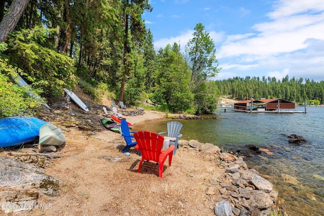 1750 W Valhalla Rd, Coeur Dalene, ID 83814 - view of yard with a forest view and a water view