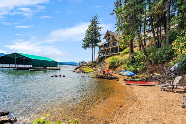 1750 W Valhalla Rd, Coeur Dalene, ID 83814 - water view with a floating dock and boat lift