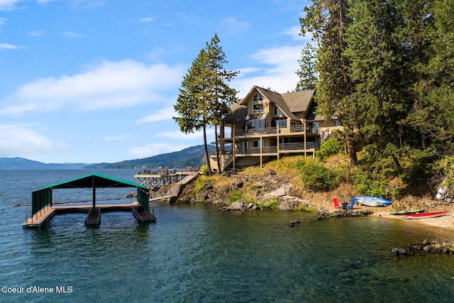 1750 W Valhalla Rd, Coeur Dalene, ID 83814 - dock featuring a water and mountain view