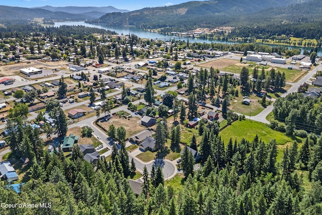 187 White Way, Priest River, ID 83856 - aerial view of property and surrounding area with a forest and a water and mountain view