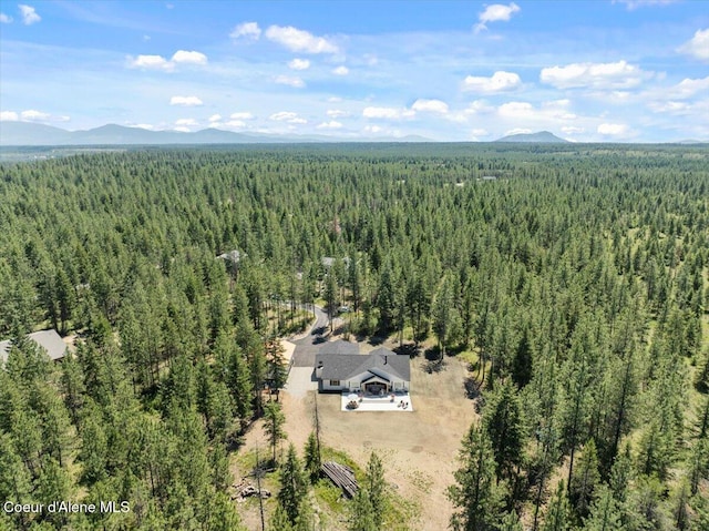 388 Wyatt Ln, Spirit Lake, ID 83869 - view of subject property with a forest and a mountainous background