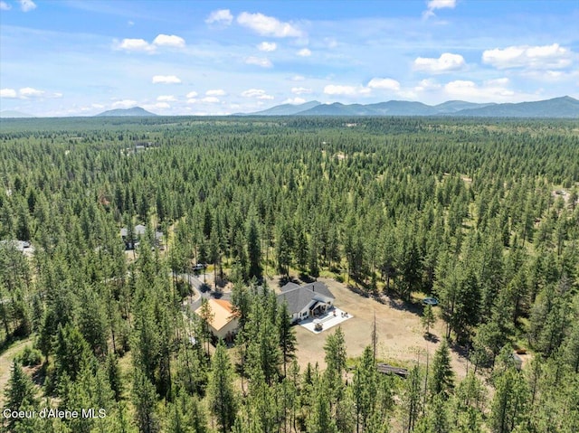 388 Wyatt Ln, Spirit Lake, ID 83869 - view from above of property with a forest and mountains