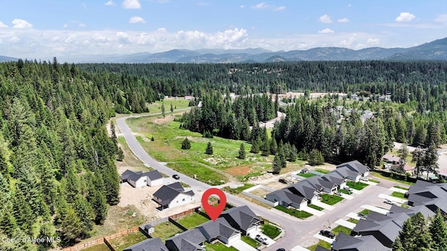 67 Bingham Way, Priest River, ID 83856 - aerial view of property's location featuring mountains and nearby suburban area