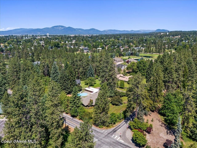 9603 N Strahorn Rd, Hayden Lake, ID 83835 - view of property location featuring a mountain backdrop and a heavily wooded area