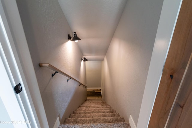 23426 N Massif Rd, Rathdrum, ID 83858 - stairs with a textured wall and carpet flooring