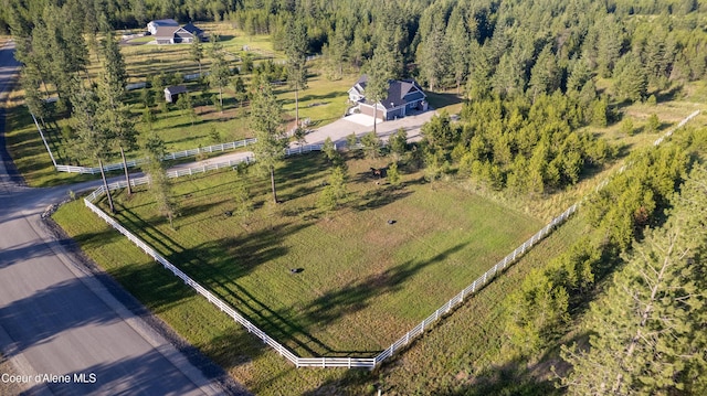 23426 N Massif Rd, Rathdrum, ID 83858 - aerial overview of property's location featuring a heavily wooded area