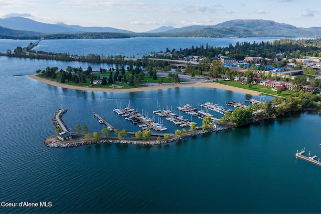 1053 Upper Pack River Rd, Sandpoint, ID 83864 - drone / aerial view of a water and mountain view